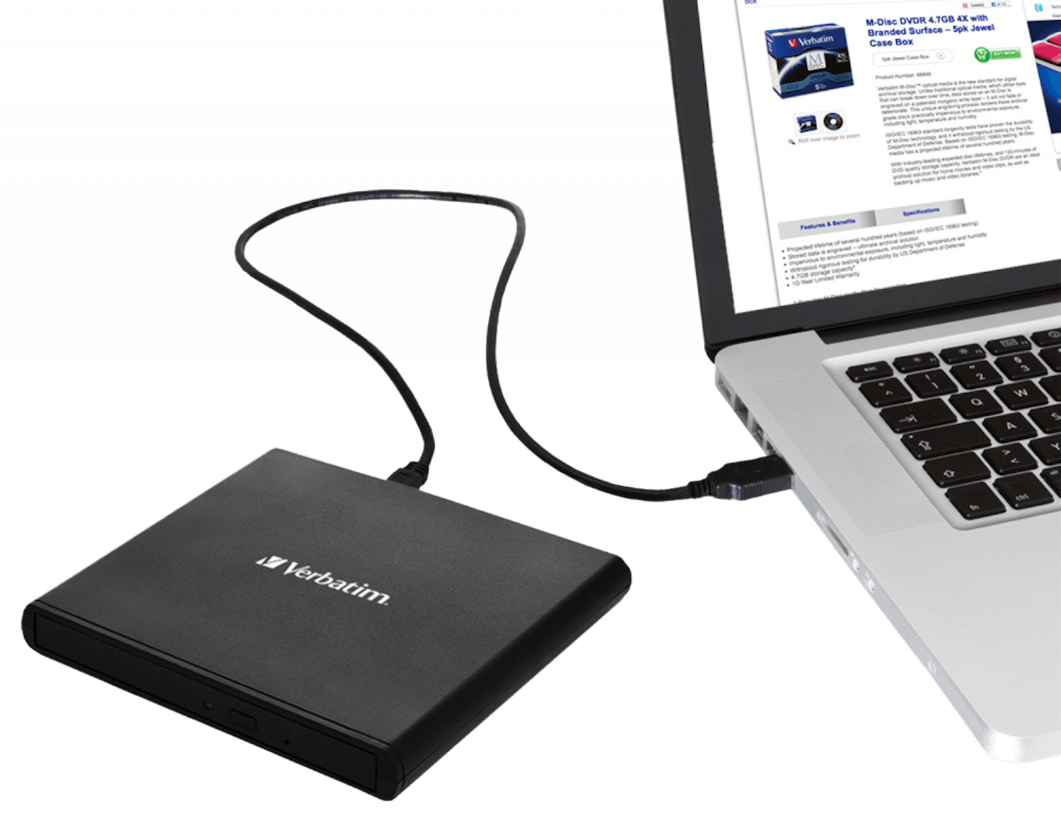 Verbatim 98938: Ulkoinen tallentava Blu-ray-asema noin 100 eurolla